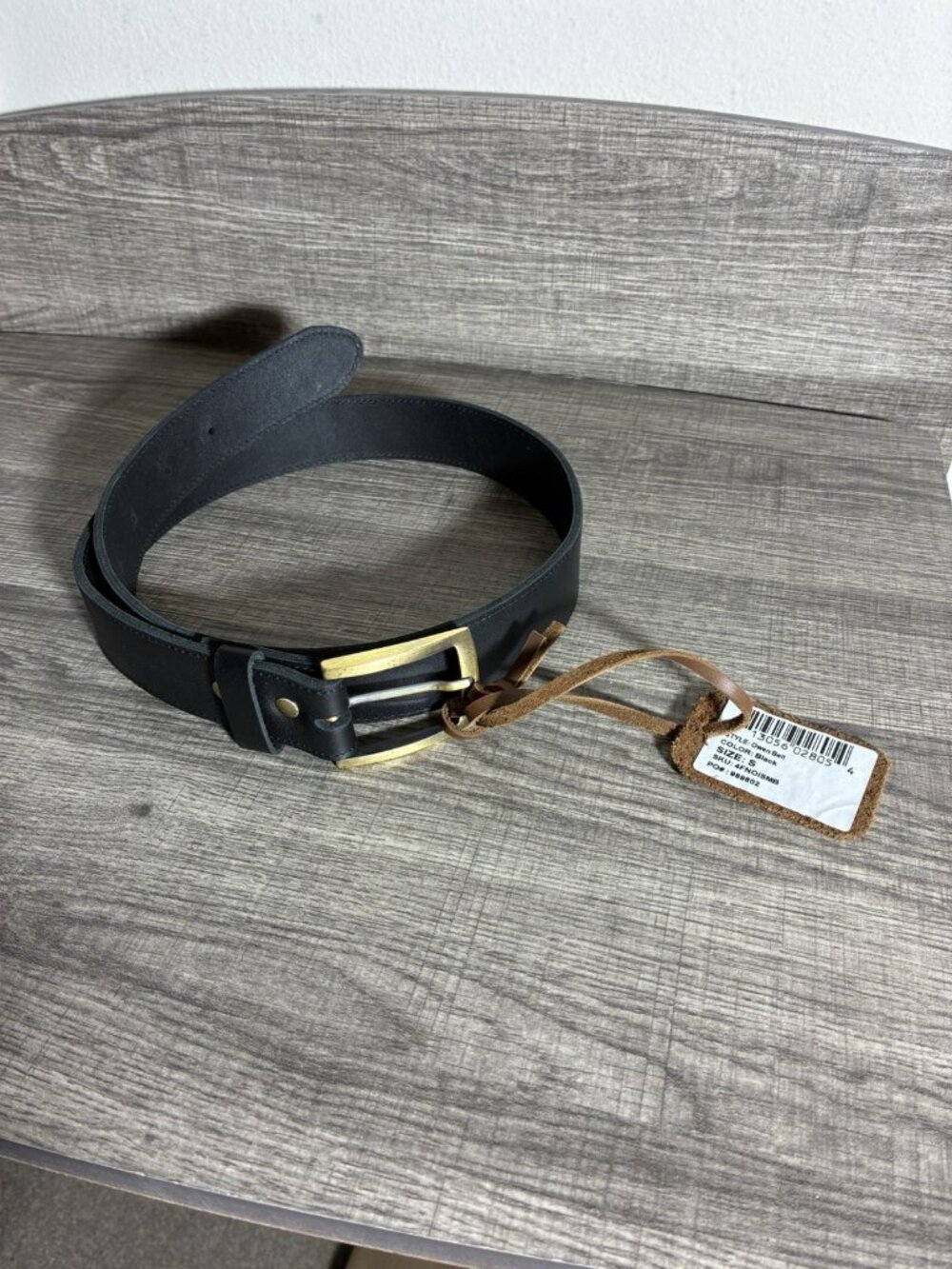 Nisolo OWEN Leather Belt In Black Size Small 36”